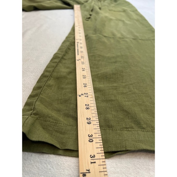Sanctuary Wide Leg Linen Pull on Pants in Green Size Large Boho Minimalist - Picture 6 of 8